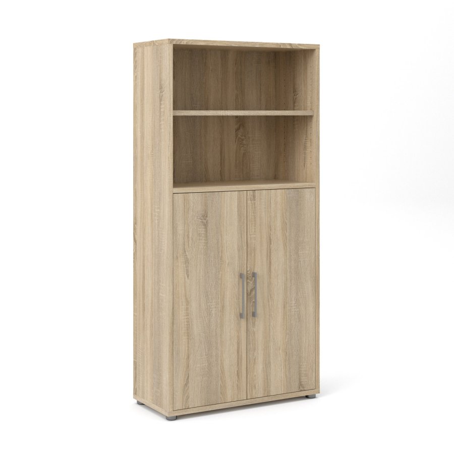 TVILUM Prima kontorreol - egetrsstruktur, m. 2 lger 