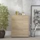 TVILUM Prima kontorkommode - egetrsstruktur, m. 4 skuffer 