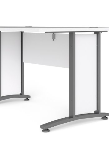 TVILUM Prima hjrneskrivebord - hvid tr m. stlstel