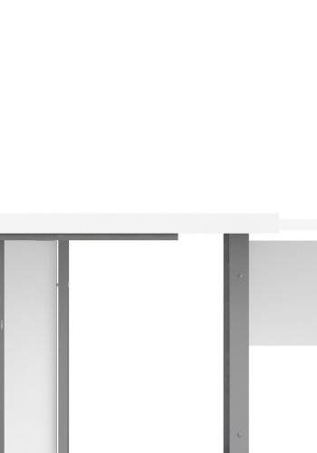 TVILUM Prima hjrneskrivebord - hvid tr m. stlstel