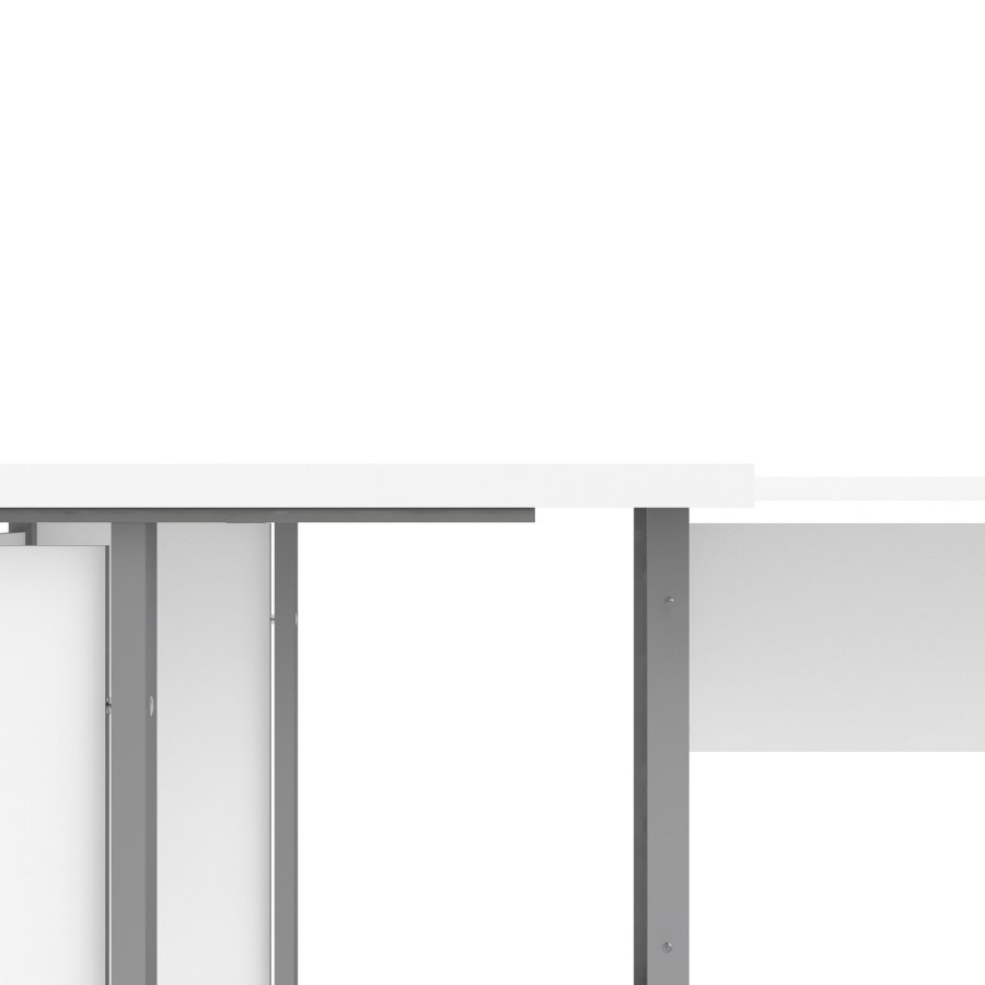 TVILUM Prima hjrneskrivebord - hvid tr m. stlstel