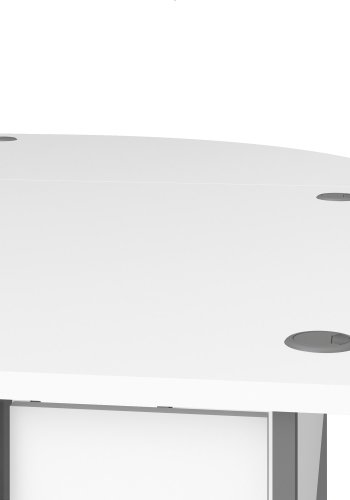 TVILUM Prima hjrneskrivebord - hvid tr m. stlstel