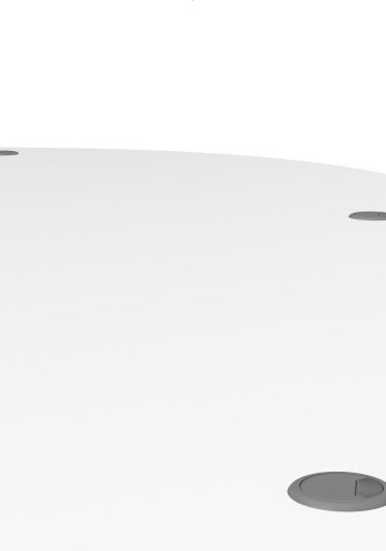 TVILUM Prima hjrneskrivebord - hvid tr m. stlstel, m. 4 skuffer