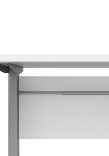 TVILUM Prima hve snkebord - hvid/slvgrt stl  (150x80)