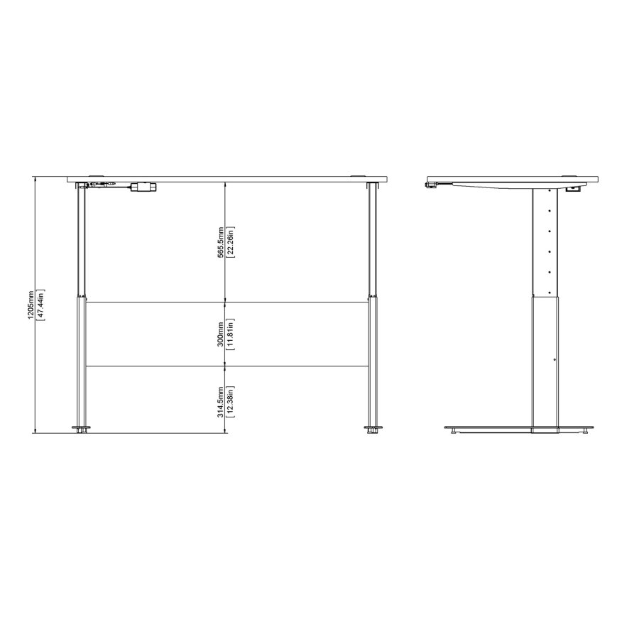 TVILUM Prima hve snkebord - hvid/slvgrt stl  (150x80)