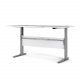 TVILUM Prima hve snkebord - hvid og slvgr stl, rektangulr (180x90)
