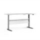 TVILUM Prima hve snkebord - hvid og slvgr stl, rektangulr (180x90)
