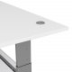 TVILUM Prima hve snkebord - hvid og slvgr stl, rektangulr (180x90)