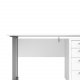 TVILUM Prima skrivebord - hvid tr, stl stel