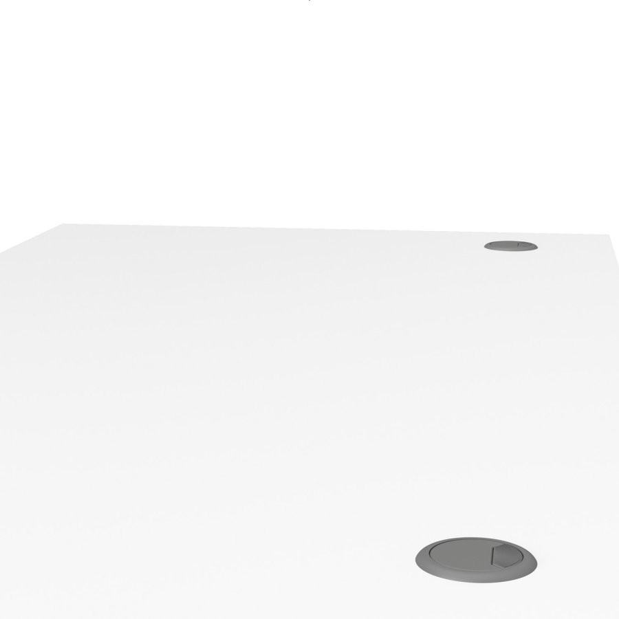 TVILUM Prima skrivebord - hvid tr, stl stel