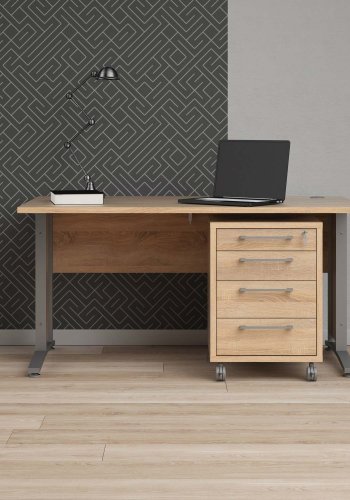 TVILUM Prima skrivebord - egestruktur, stl stel