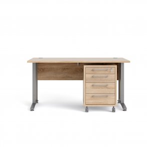 TVILUM Prima skrivebord - egestruktur, stl stel