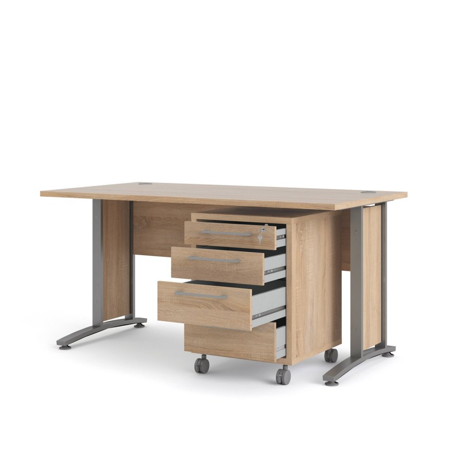 TVILUM Prima skrivebord - egestruktur, stl stel