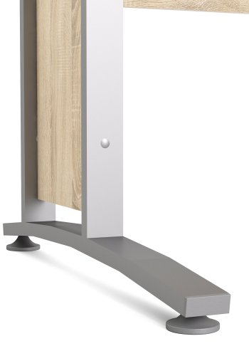 TVILUM Prima skrivebord - egetrsstruktur/slvgr stl