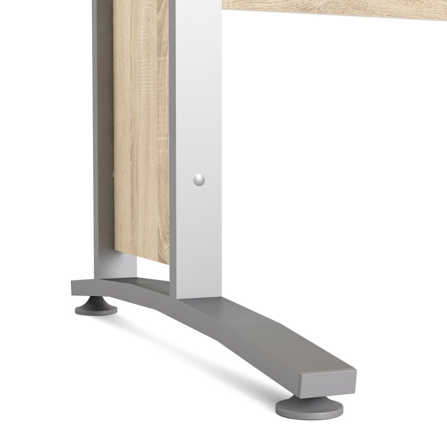 TVILUM Prima skrivebord - egetrsstruktur/slvgr stl