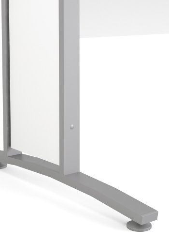 TVILUM Prima skrivebord - hvid tr og slvgr stl (150x80)