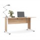 TVILUM Prima skrivebord - natur egetrsfinér og hvid (150x80)
