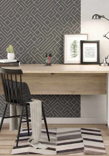 TVILUM Prima skrivebord - natur egetrsfinér og hvid (150x80)