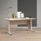 TVILUM Prima skrivebord - natur egetrsfinér og hvid (150x80)