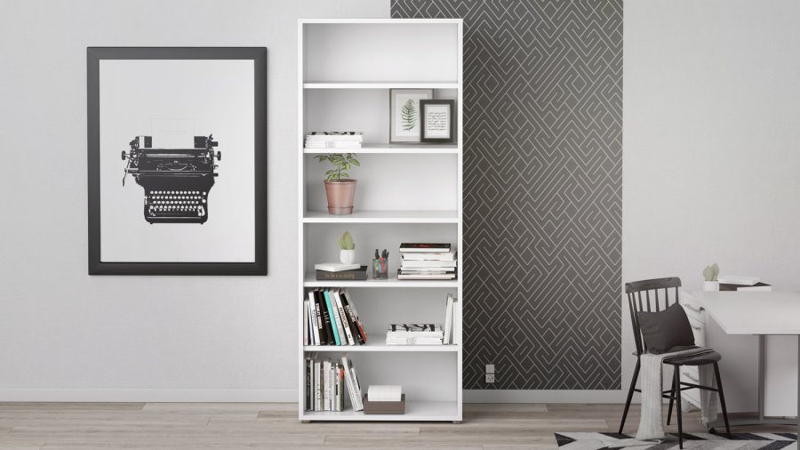 TVILUM Prima skrivebord - hvid tr, 80x120