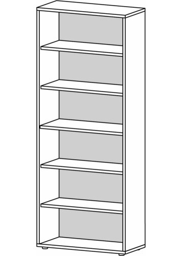 TVILUM Prima reol, m. 5 hylder - natur folie