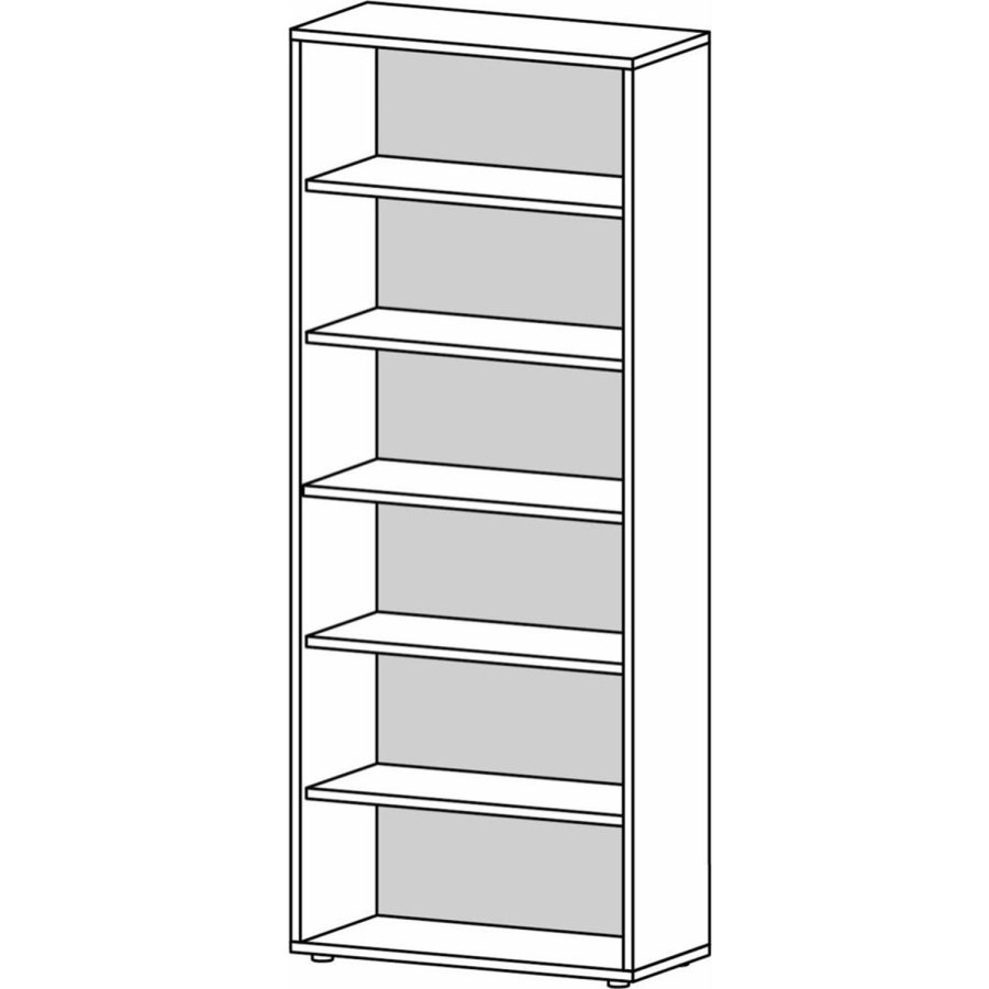 TVILUM Prima reol, m. 5 hylder - natur folie
