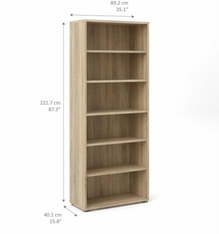 TVILUM Prima reol, m. 5 hylder - natur folie