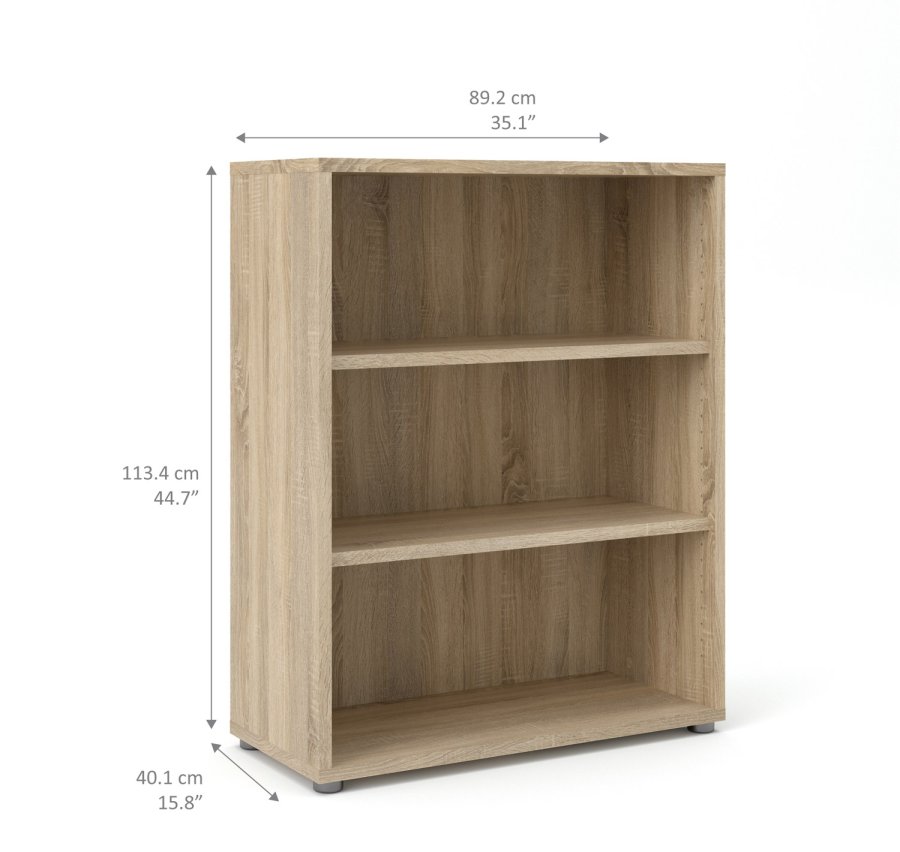 TVILUM Prima reol - egetrsstruktur, m. 2 hylder 