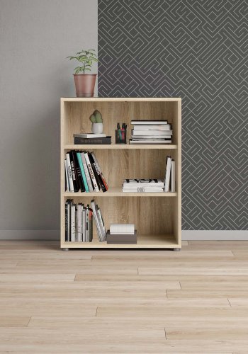 TVILUM Prima reol - egetrsstruktur, m. 2 hylder 