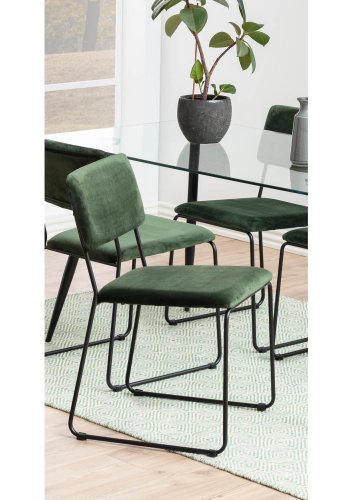 ACT NORDIC Cornelia spisebordsstol - grn polyester og sort metal