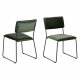 ACT NORDIC Cornelia spisebordsstol - grn polyester og sort metal