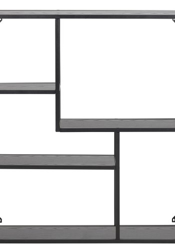 ACT NORDIC Seaford vgreol - sort melamin ask/metal, m. 3 hylder