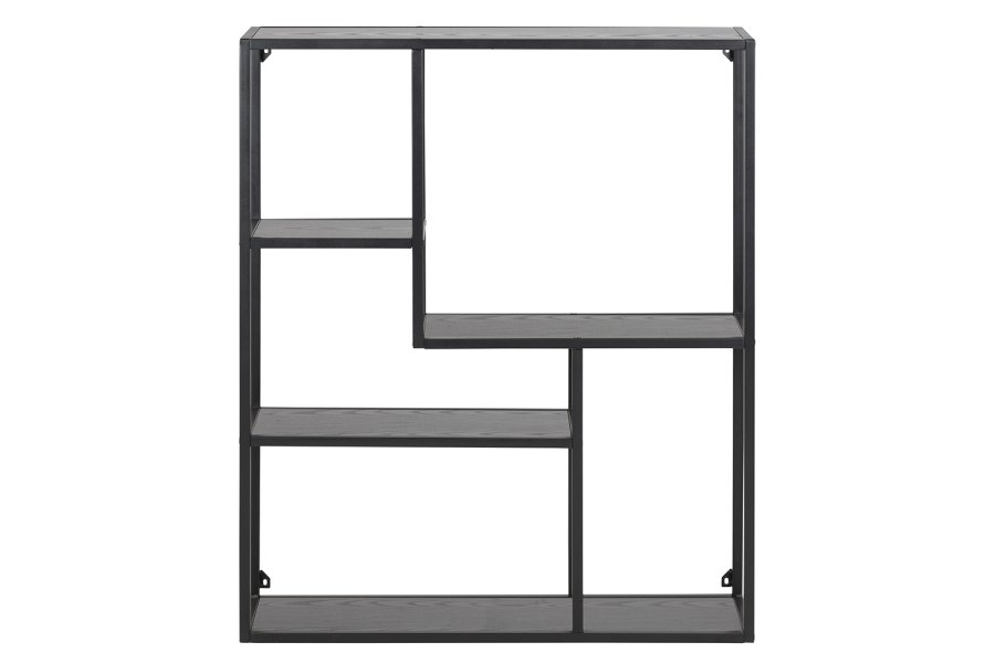 ACT NORDIC Seaford vgreol - sort melamin ask/metal, m. 3 hylder