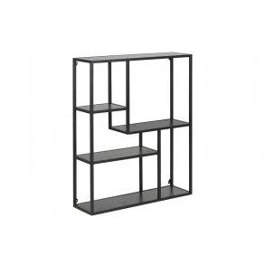 ACT NORDIC Seaford vgreol - sort melamin ask/metal, m. 3 hylder