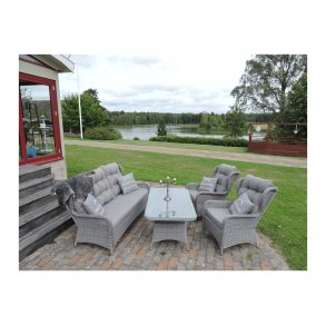 VENTURE DESIGN Washington sofa havest 3+2+1 m. gr hynder - gr rattan 