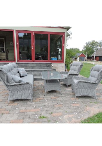 VENTURE DESIGN Washington sofa havest 3+2+1 m. gr hynder - gr rattan 