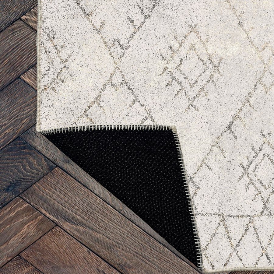 TEPPI WOOBTNY0230 gulvtppe m. mnster, rektangulr - creme/multifarvet bomuld/chenille (160x230)