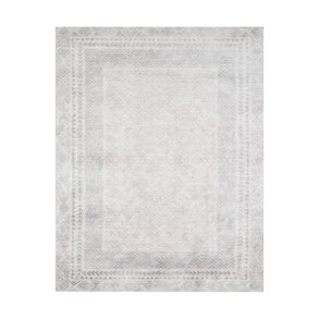 TEPPI WOOBTNY0248 gulvtppe m. mnster, rektangulr - gr/multifarvet bomuld/chenille (120x180)