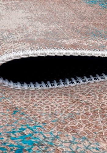 TEPPI WOOBTNY0249 gulvtppe m. mnster, rektangulr - brun/multifarvet bomuld/chenille (160x230)