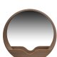 ZUIVER vgspejl, rund - spejlglas og brun egefinér (40)