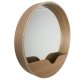 ZUIVER vgspejl, rund - spejlglas og brun egefinér (40)