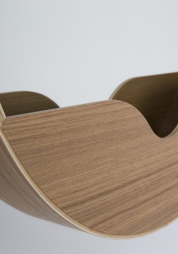 ZUIVER vgspejl, rund - spejlglas og brun egefinér (40)