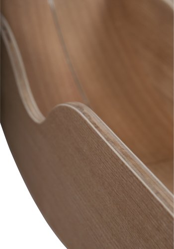 ZUIVER vgspejl, rund - spejlglas og brun egefinér (40)