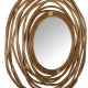 DUTCHBONE Kubu vgspejl, rund - spejlglas og brun rattan (75)