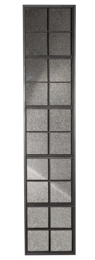 DUTCHBONE Vintage vgspejl, rektangulr - spejlglas og sort strygejern (178x38)