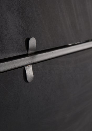 DUTCHBONE Vintage vgspejl, rektangulr - spejlglas og sort strygejern (178x38)