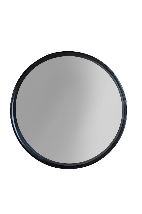 WHITE LABEL LIVING Raj Large vgspejl, rund - spejlglas og sort stl (75)