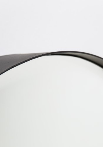 WHITE LABEL LIVING Raj Large vgspejl, rund - spejlglas og sort stl (75)