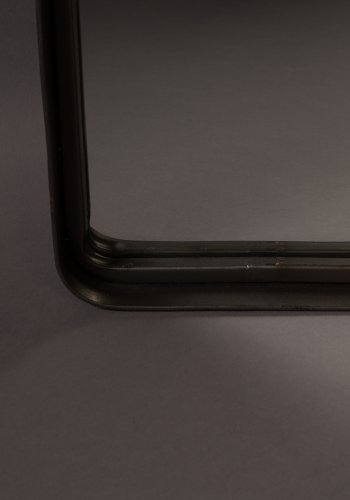 DUTCHBONE Blackbeam vgspejl, rektangulr - spejlglas og sort strygejern (120x20)