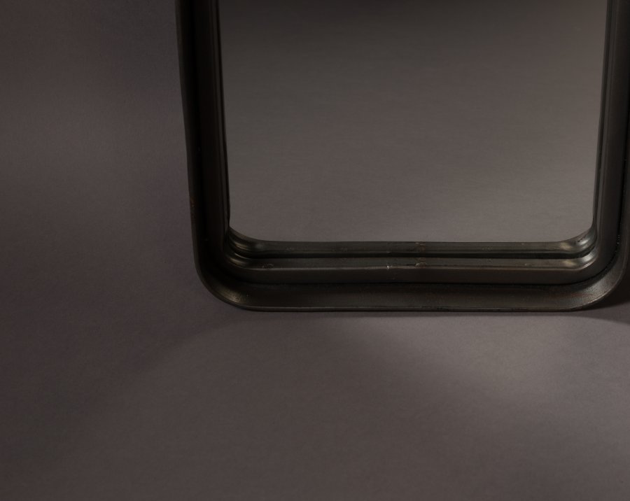 DUTCHBONE Blackbeam vgspejl, rektangulr - spejlglas og sort strygejern (120x20)